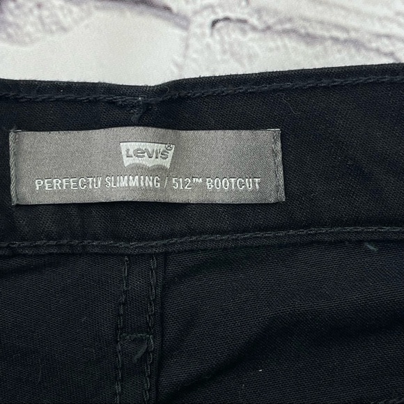 Levis 512 Jeans Stretch Slim High Bootcut Black Women’s Denim Size 8 S - Picture 3 of 9